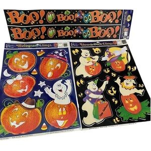 Bundle 3 Hologram Halloween Window Clings
